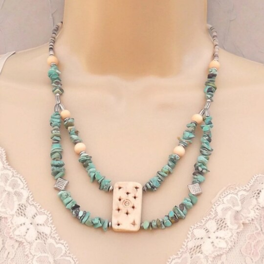 Turquoise Firoza Statement Necklace – Ahilya Jewels