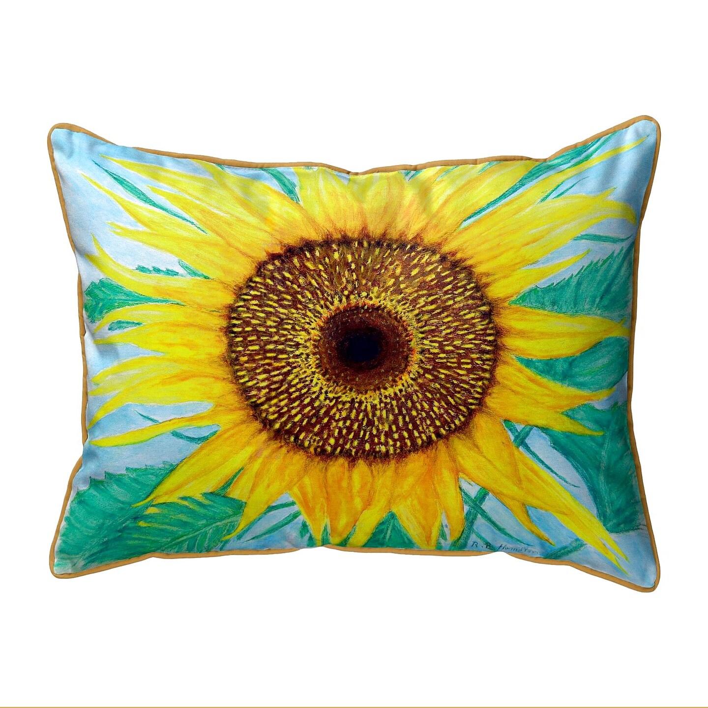 Betsy Drake Sunflower Large Indoor/Outdoor Pillow 16x20