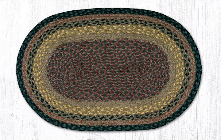 Earth Rugs C-99 Brown / Black / Charcoal Oval Braided Rug 20&#x22; x 30&#x22;