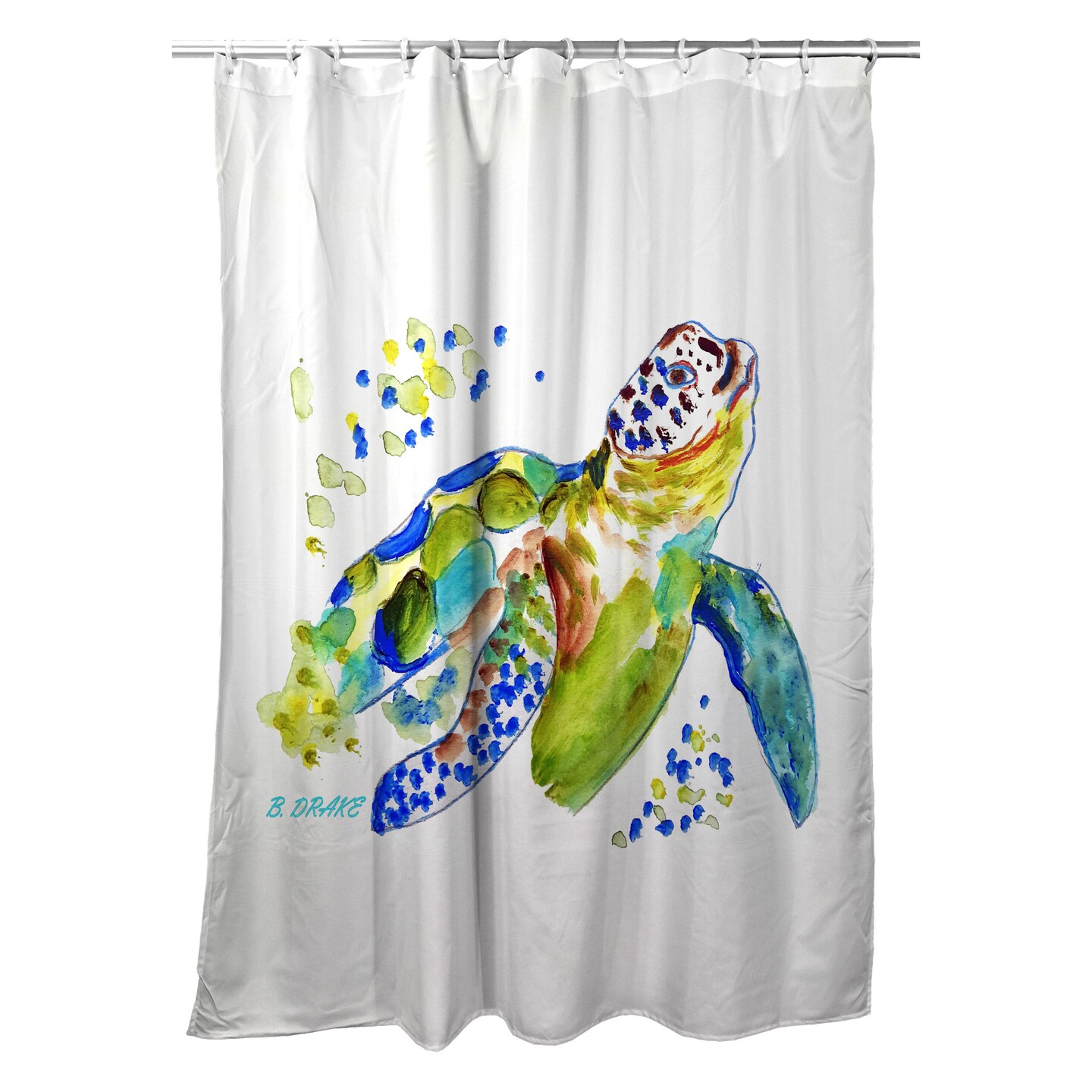 Betsy Drake Baby Sea Turtle Shower Curtain