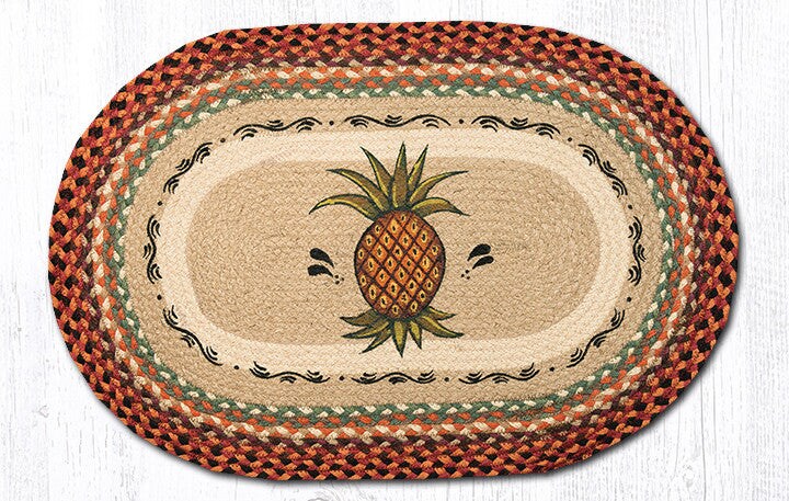 Earth Rugs OP-375 Pineapple Oval Patch 20&#x22; x 30&#x22;