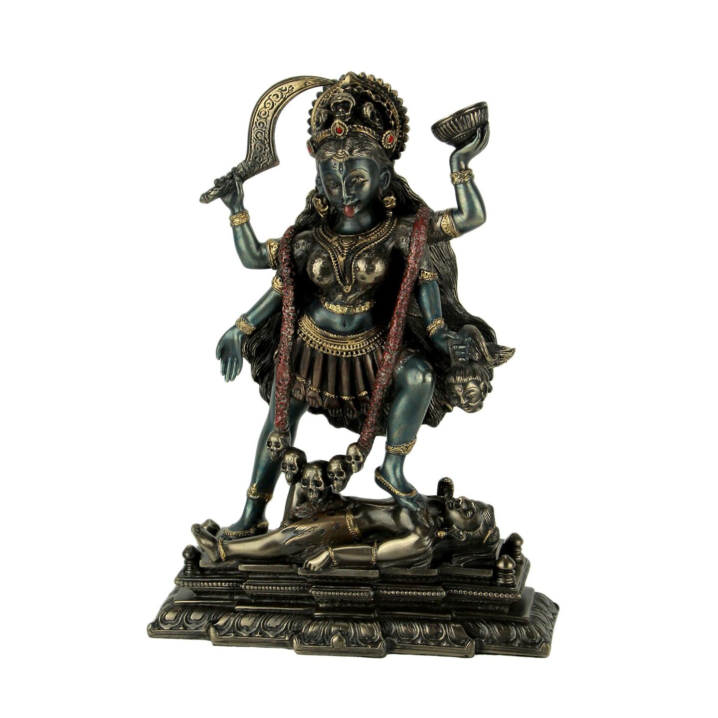 Kali Hindu Goddess Standing On Lord Shiva Statue