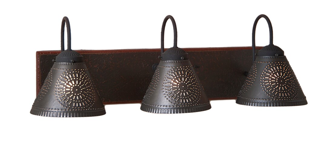 Crestwood Vanity Light in Espresso with Salem Brick