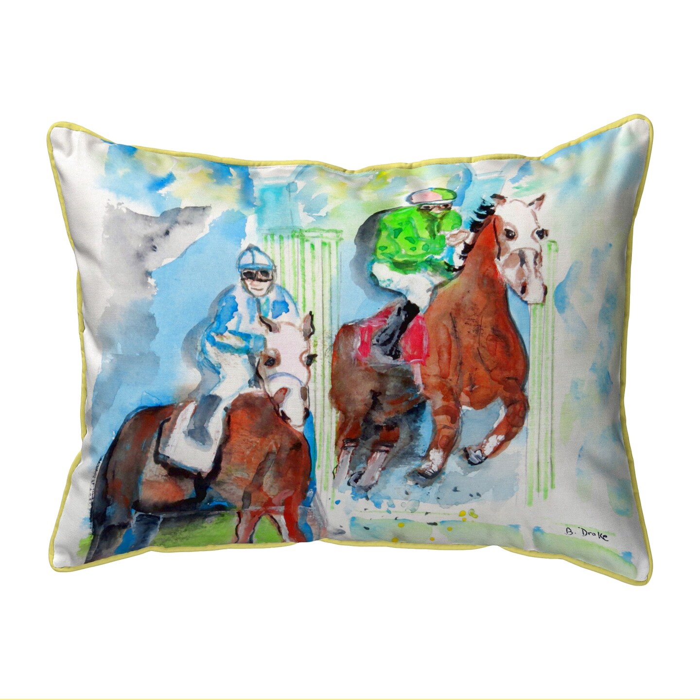 Betsy Drake Starting Gate Extra Large Pillow 20 X 24