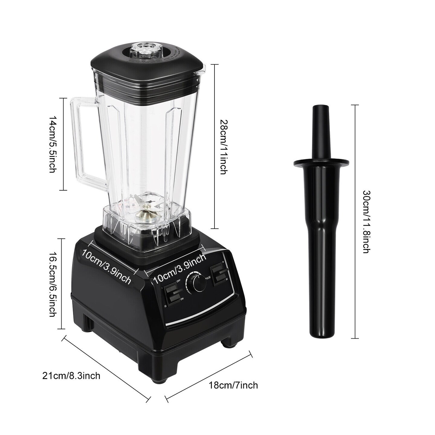 Kitcheniva Professional Power Blender 3HP 2L Heavy Duty