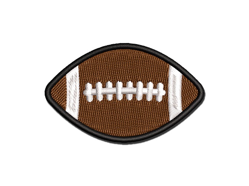 Football Sport Multi-Color Embroidered Iron-On or Hook & Loop Patch Applique
