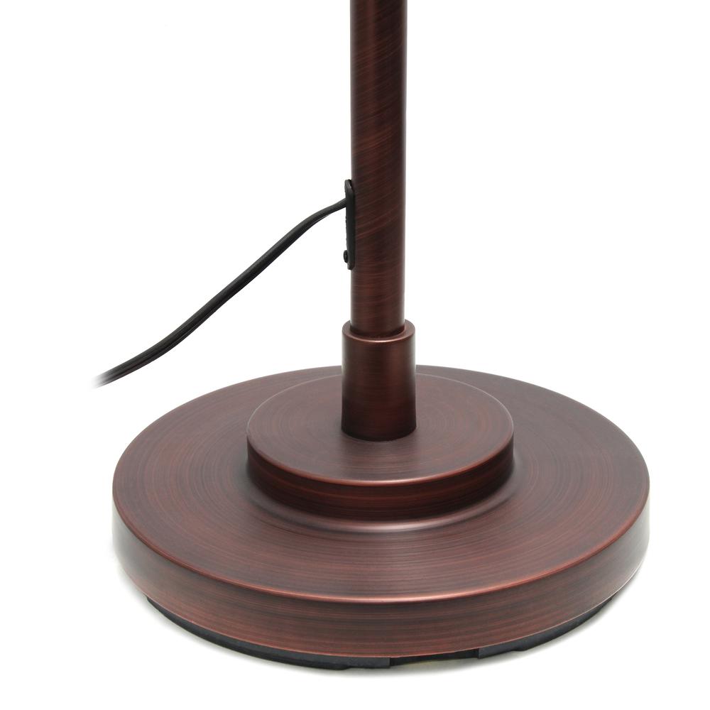 Elegant Designs Adjustable Floor Lamp with Metal Netted Shade