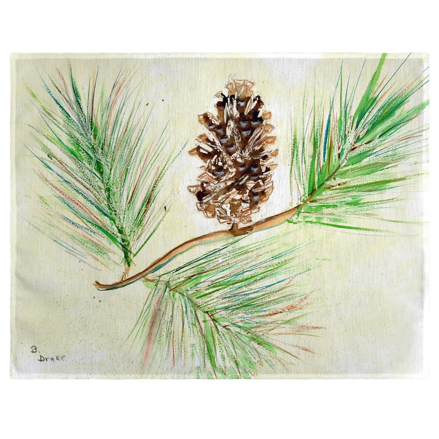 Betsy Drake Betsy&#x27;s Pine Cone Place Mat Set of 4