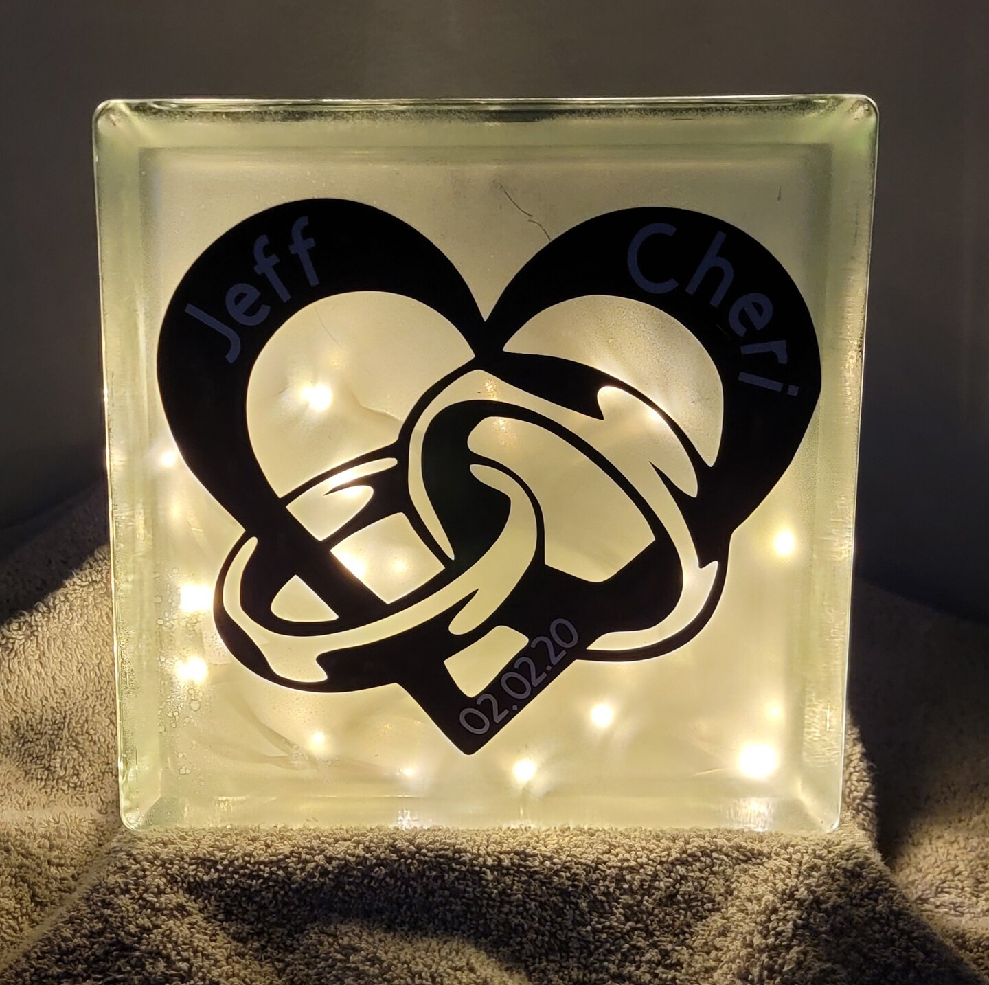 Personalized Wedding Anniversary Lighted Glass Block Makerplace By Michaels