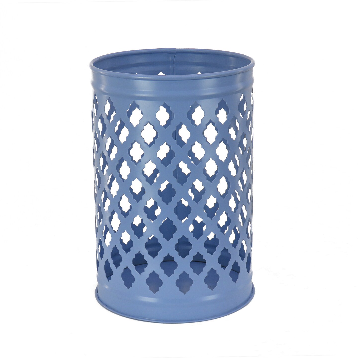 12&#x22; Candle Lantern, Ice Melt Blue