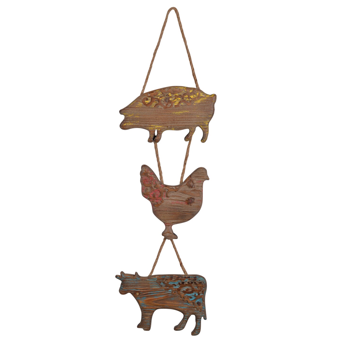 A &#x26; B Home 42089 10x35.5 Inch Farm Animals Wall Art