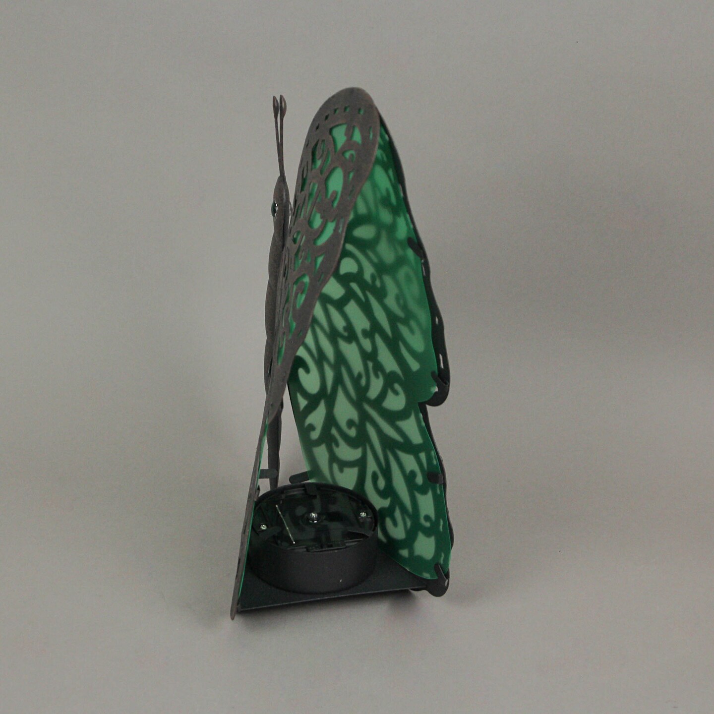 Brown Metal Butterfly LED Solar Light Outdoor Garden Statue Yard Decor