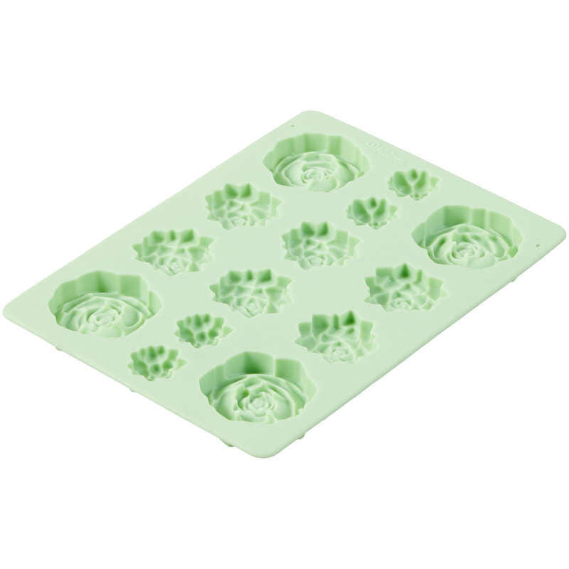 Silicone Soap Mold - Green Succulents