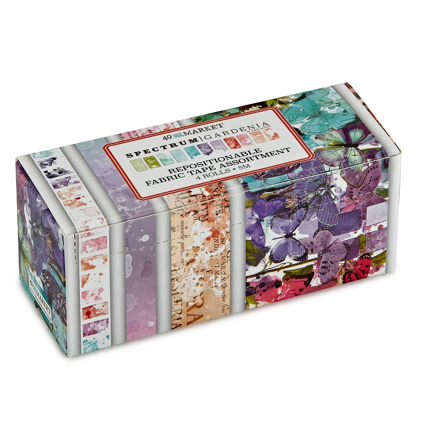 49 And Market Fabric Tape Assortment 4/Rolls-Spectrum Gardenia