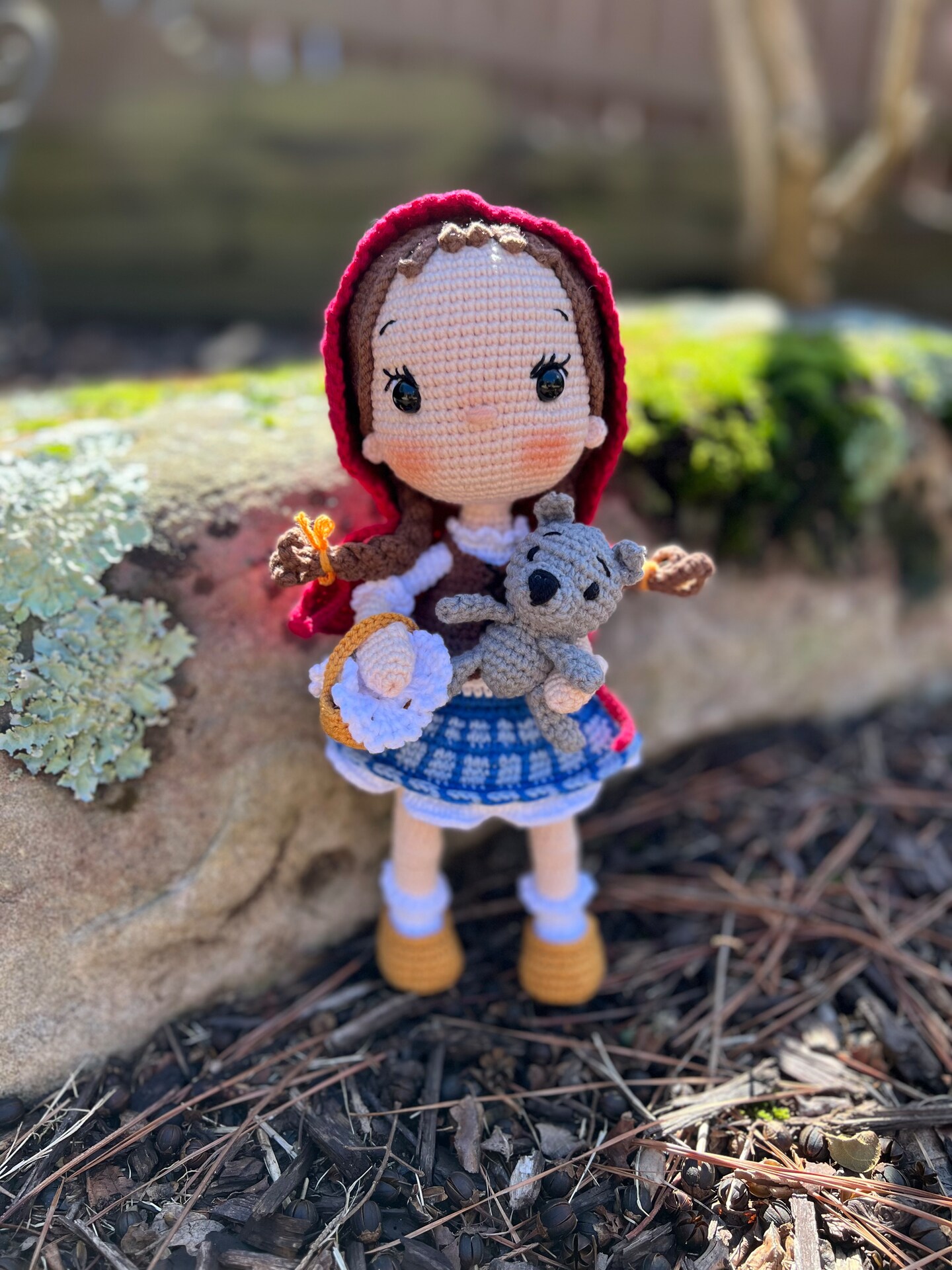 Little Red Riding Hood Amigurumi Doll, Crochet Doll, Hanmade