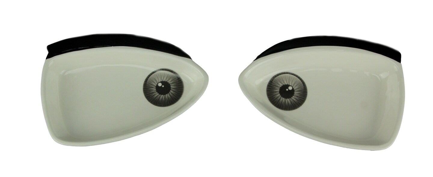 Black and White Ceramic Eyeball Serving Dishes Set of 2