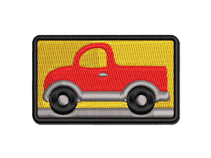 Cute Truck Multi-Color Embroidered Iron-On or Hook &#x26; Loop Patch Applique