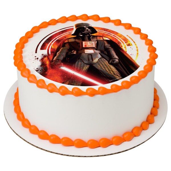 STAR WARS&#x2122; Darth Vader&#x2122; Edible Cake Topper Image 7.5&#x22; Round