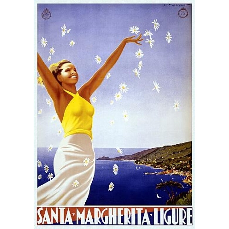 Santa Margherita Ligure Vintage Travel Poster Print (18 X 24)
