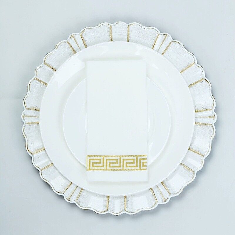 20 White Gold AIRLAID PAPER NAPKINS