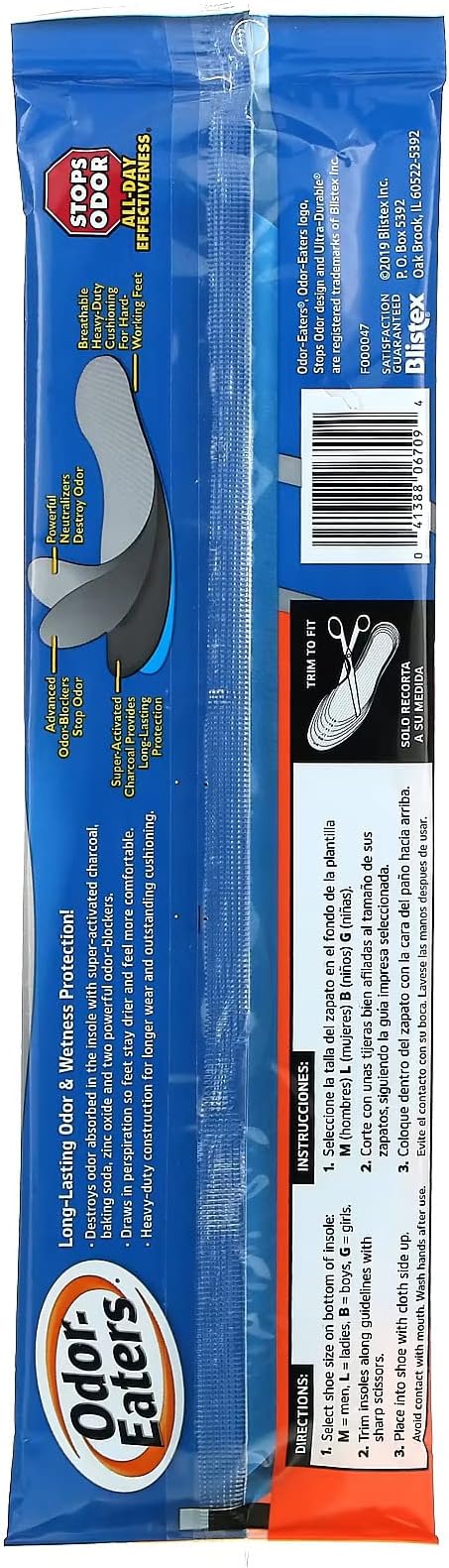 Odor Eaters&#xAE; - Insoles Ultra-Durable (3 Pack) | Ultimate Durability for Every Step | Fortify Your Footwear for Lasting Comfort