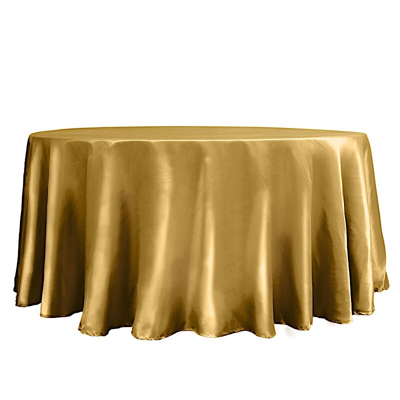 120-Inch ROUND SATIN TABLECLOTH