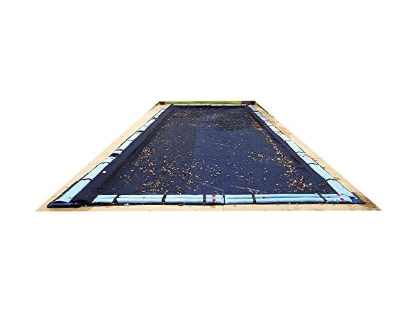 Blue Wave Rectangular Leaf Net In Ground Pool Cover - 18-ft x 36-ft | MINA&#xAE;