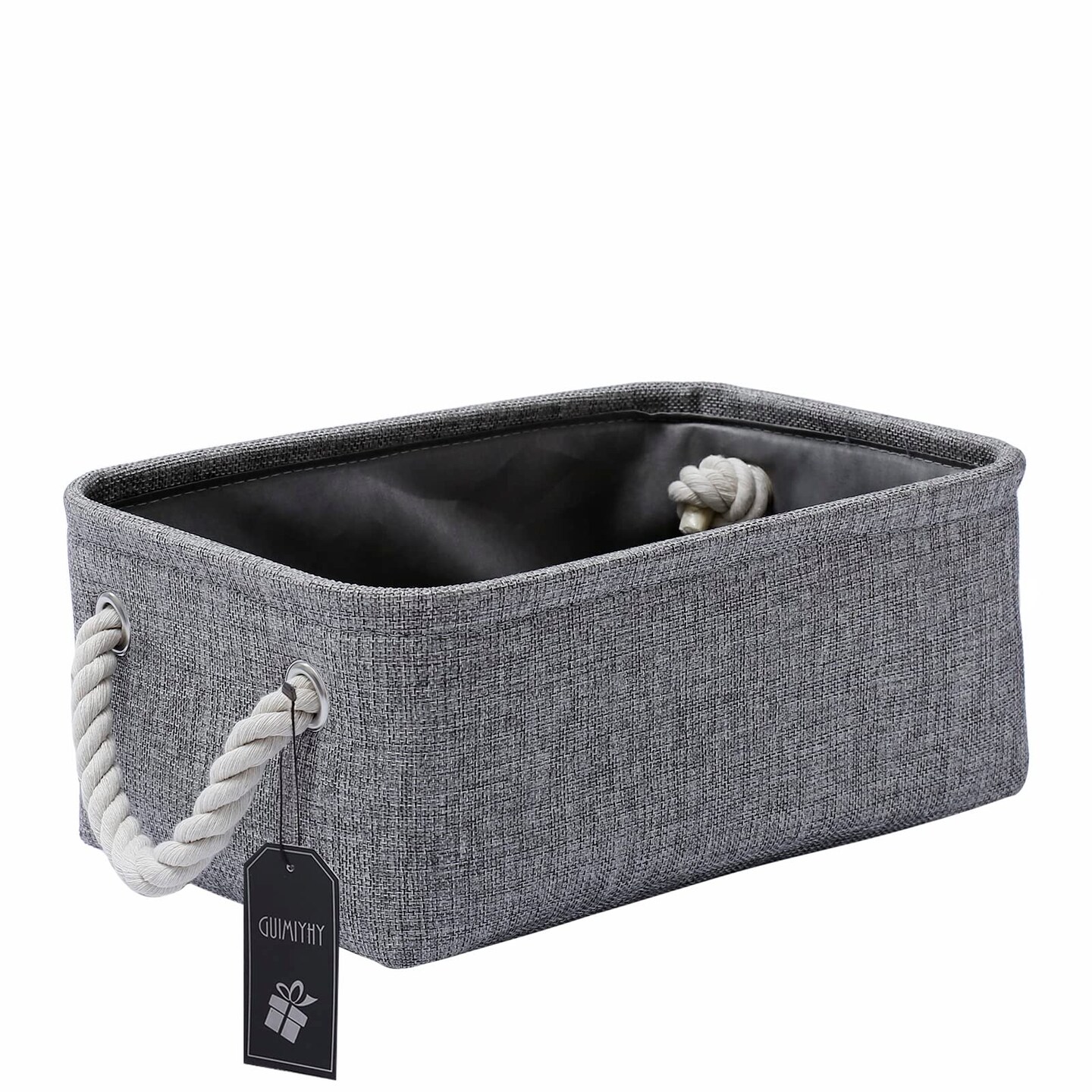 Storage Basket for Organizing, Collapsible Fabric Basket for Shelves, Closets, Laundry, Nursery, Decorative Basket for Gifts Empty (Grey)