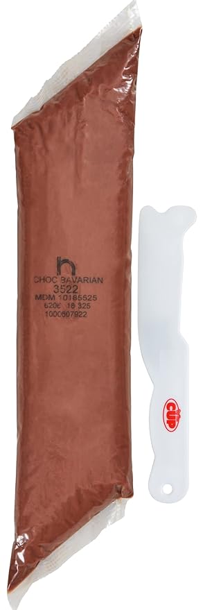 Henry &#x26; Henry Chocolate Bavarian Pie &#x26; Pastry Filling 2 Pound with By The Cup Spatula Knife | MINA&#xAE;
