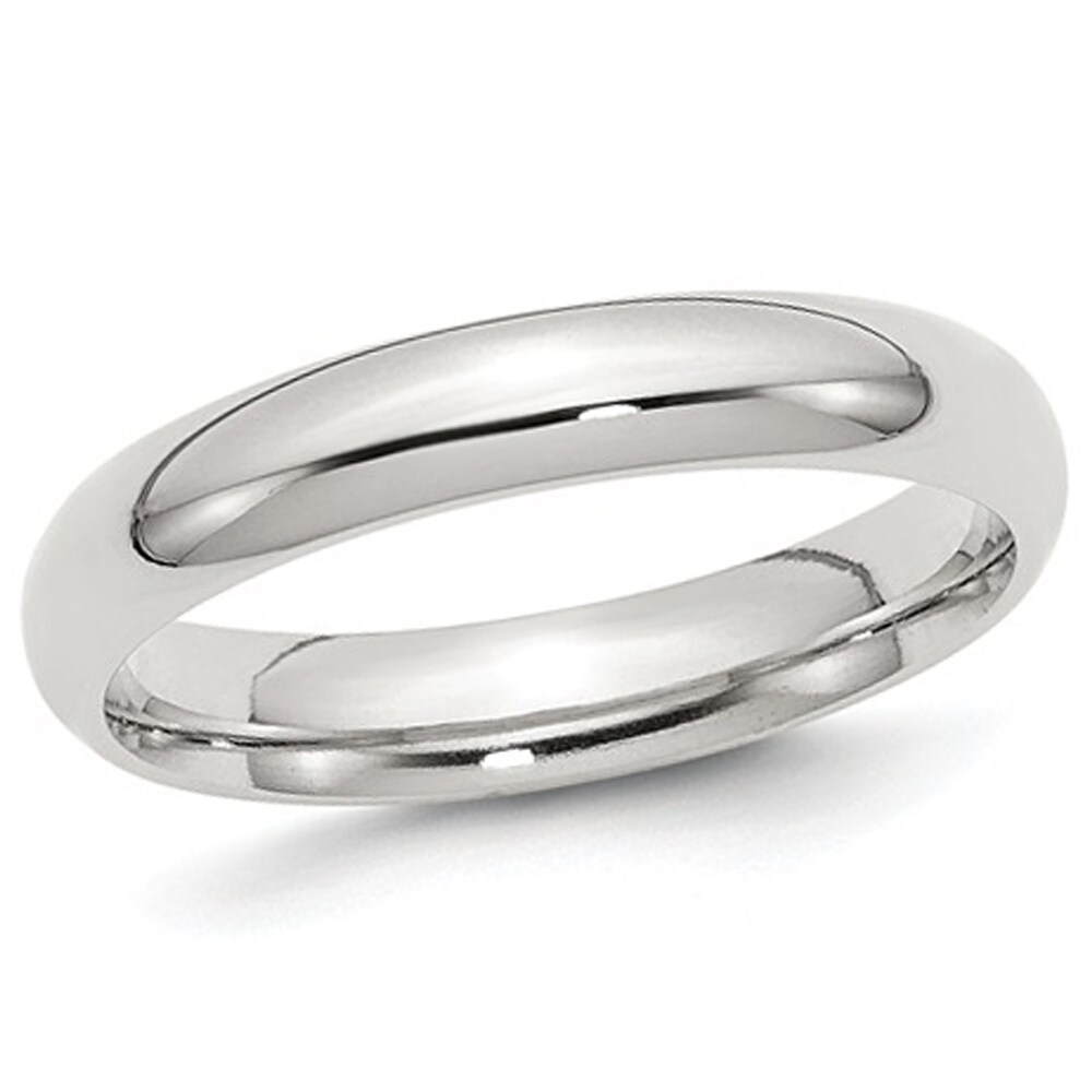 Gem And Harmony Ladies Comfort Fit 4mm Wedding Band Ring in Sterling Silver