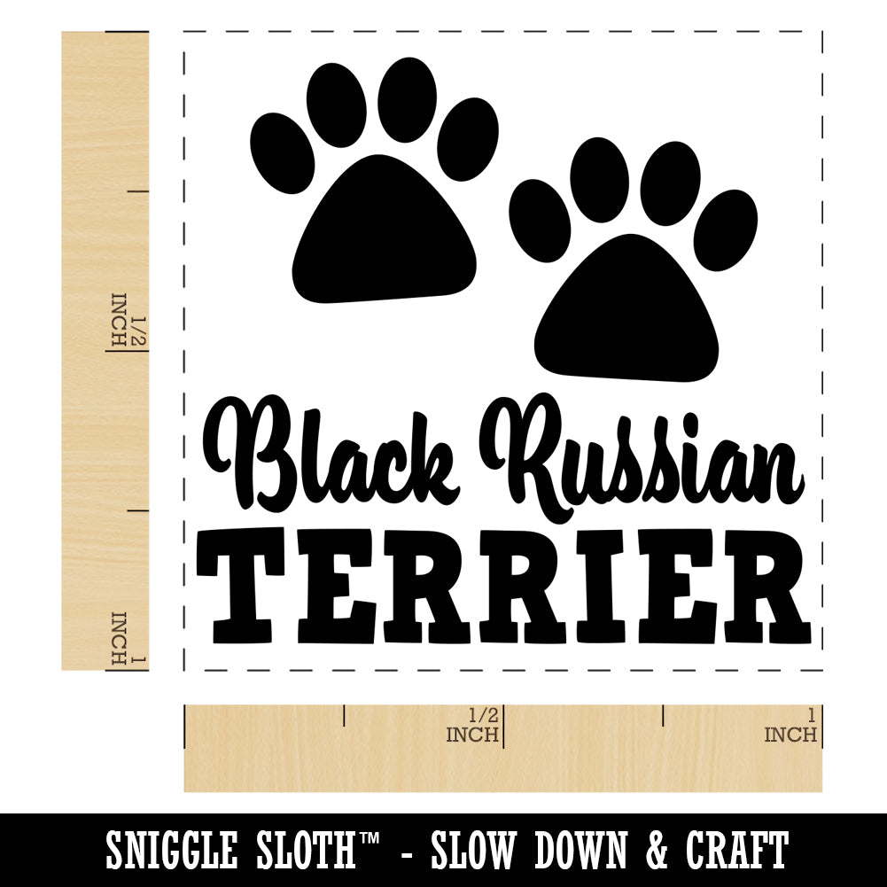 Buy in Bulk Black Russian Terrier Dog Paw Prints Fun Text SelfInking
