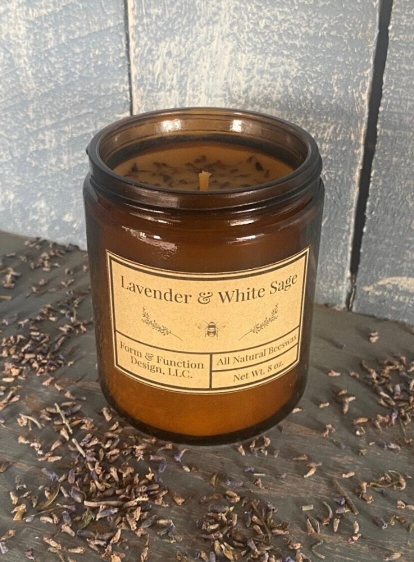 Lavender and White Sage Beeswax Candles MakerPlace by Michaels