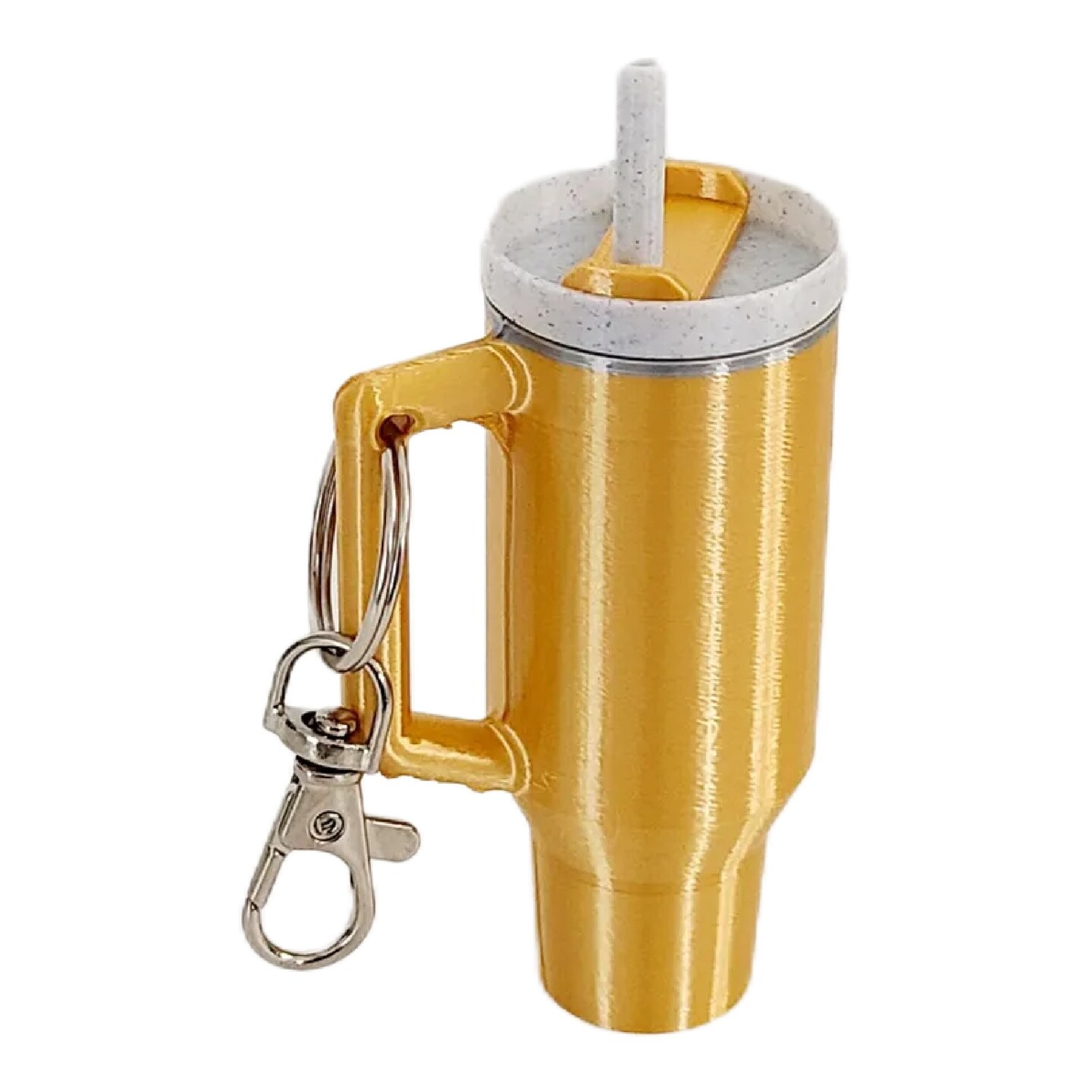 Miniature Stanley Tumbler Cup Replica Keychain - 3D Printed Desk Accessory