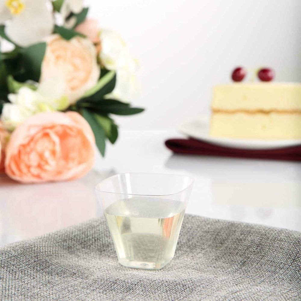 Clear 4 oz Disposable Plastic Dessert Drink Cups