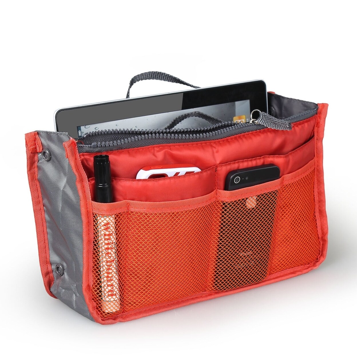 Women Lady Travel Insert Handbag Organiser Makeup Bags Toiletry Purse Liner With Hand Strap