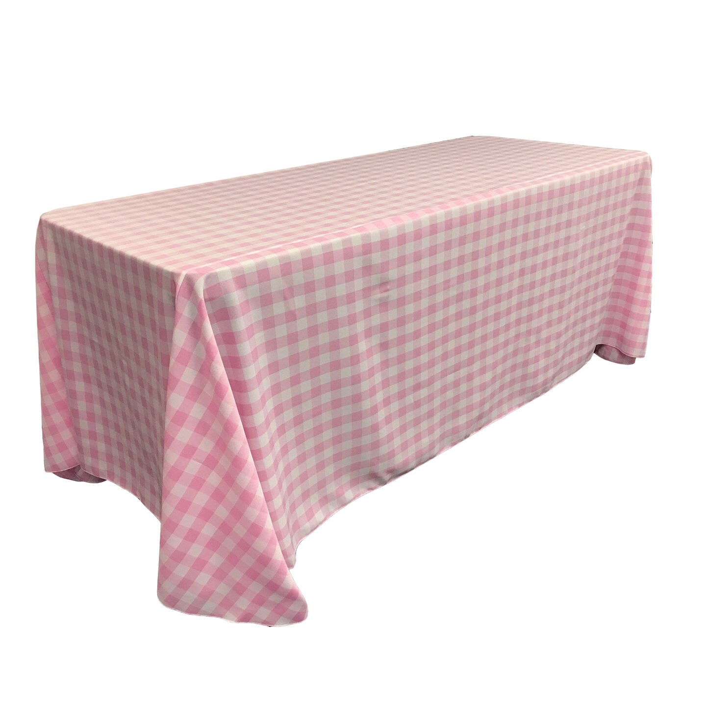 Polyester Gingham Checkered 90 By 156-inch Rectangular Tablecloth