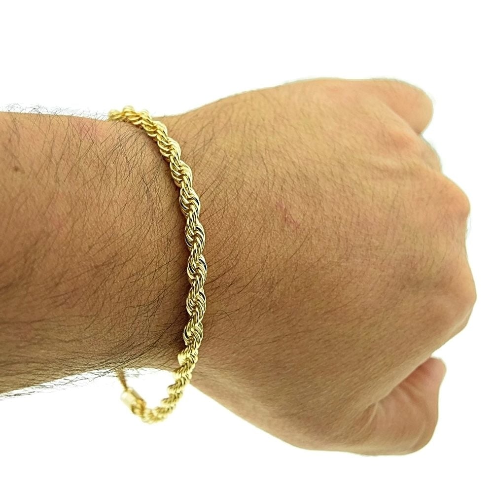RM 14k Gold Filled Rope Bracelet Unisex Men Women Teen