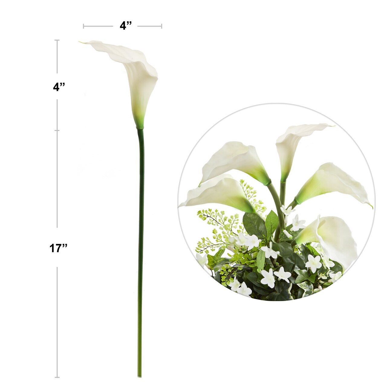 20" Cream Calla Lily Stem - 24-Pack, Real Touch Blooms, Elegant Floral Décor, Perfect for Arrangements, Events & Home - Ideal for All Seasons, Floral Home by Artificial Flowers