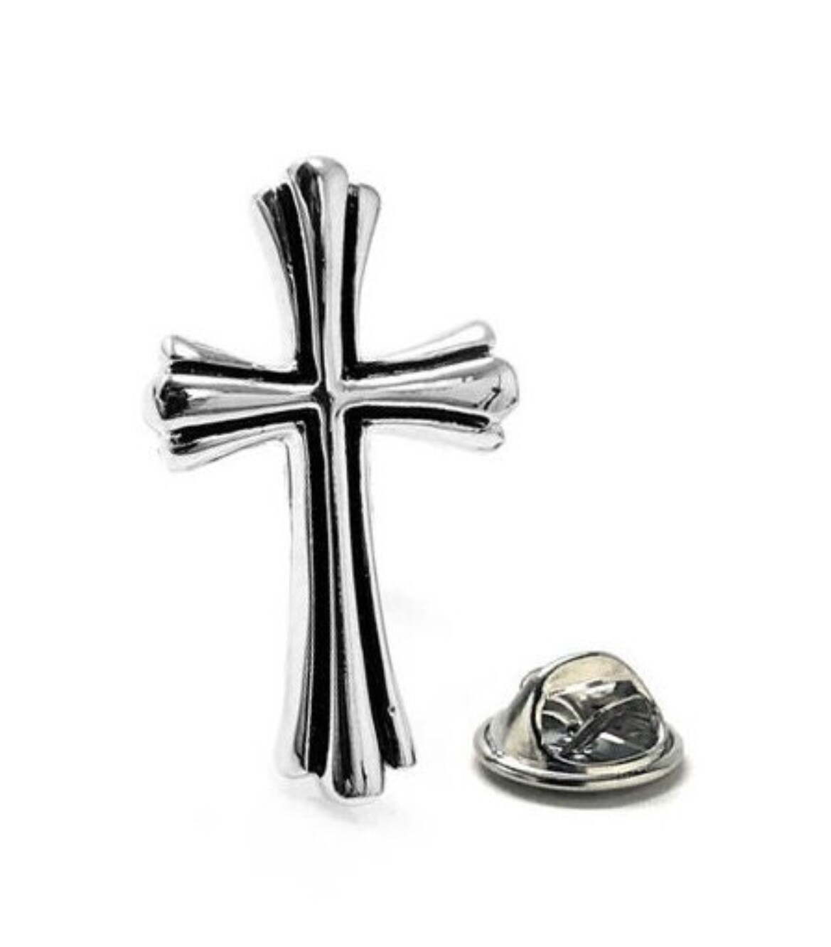 Cross Pin Christian Gifts Cross Lapel Pin Silver Religious Gifts Pin ...