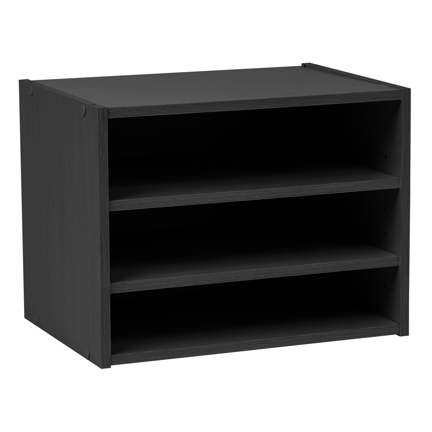 IRIS USA TACHI Modular Wood Stacking Storage Box with Shelf