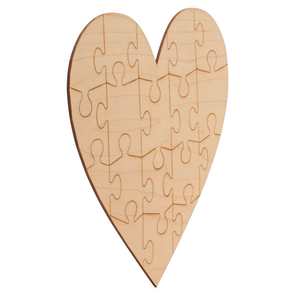 Puzzle Heart Wood Cutout, From 4”-23”, Valentine Craft/Decor | Woodpeckers