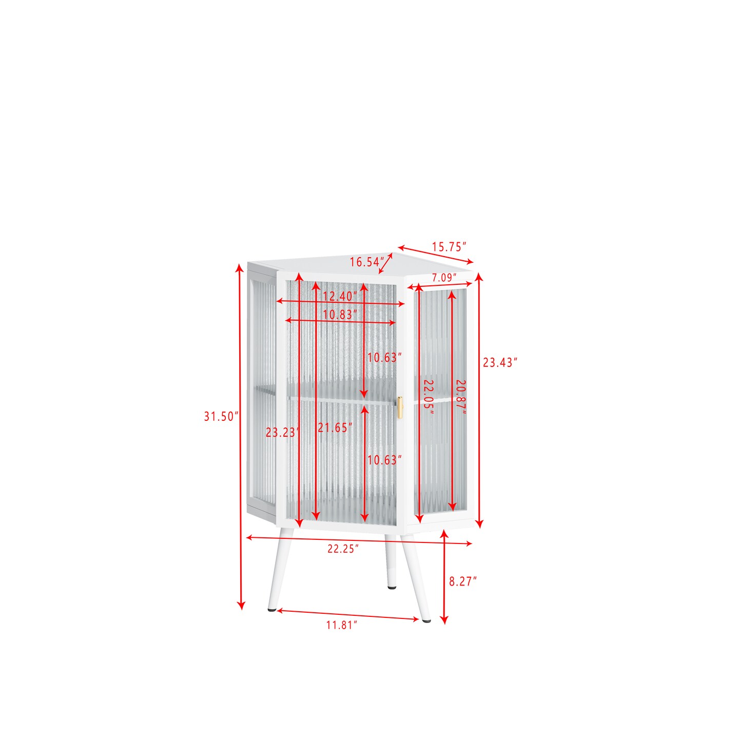 Modern Iron and Glass Corner Cabinet | 28.66 | Organize in style