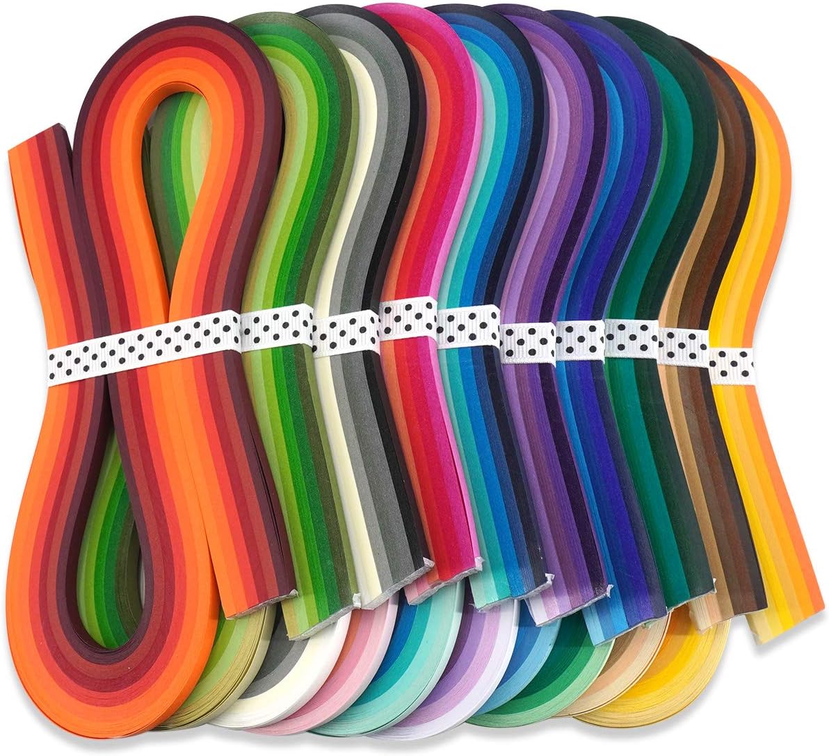 Multi-Color Paper Quilling Strips Set 60 Colors 10 Packs 54cm Length Paper Width 3mm (0.12 in)