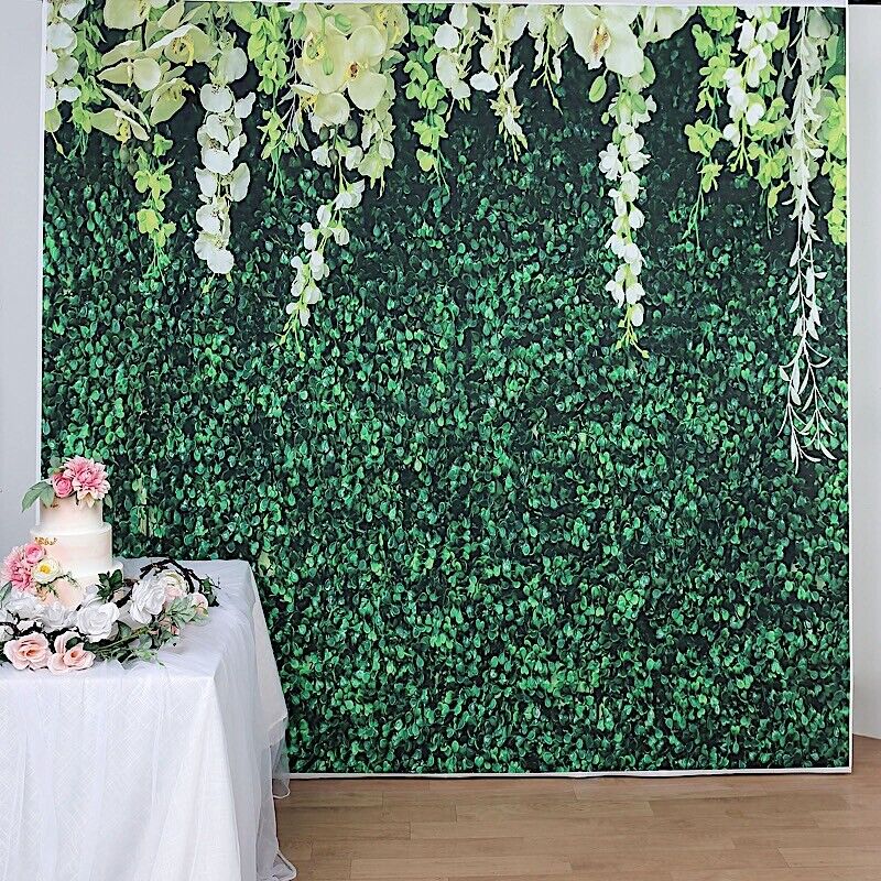 8 ft Green Printed Vinyl PHOTO BACKDROP Greenery Vines
