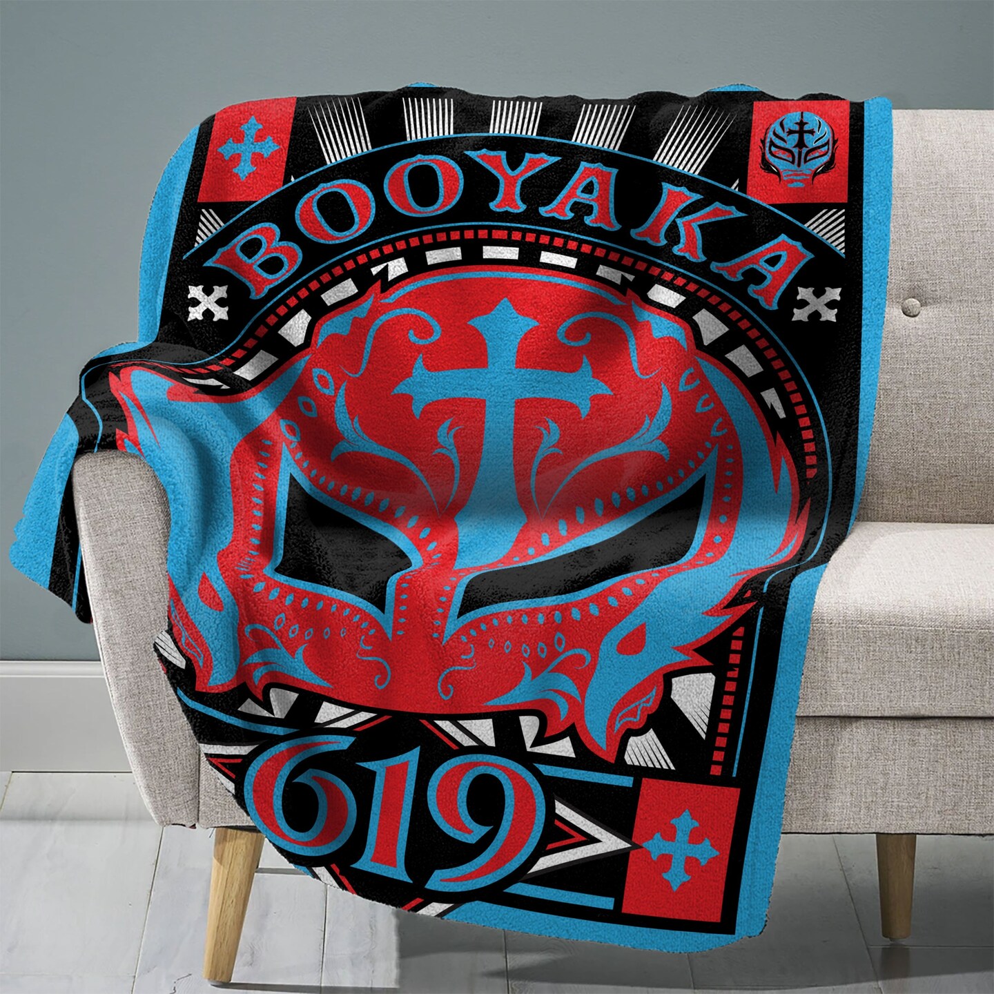 Sleep Squad WWE Rey Mysterio 60&#x201D; x 80&#x201D; Raschel Plush Blanket