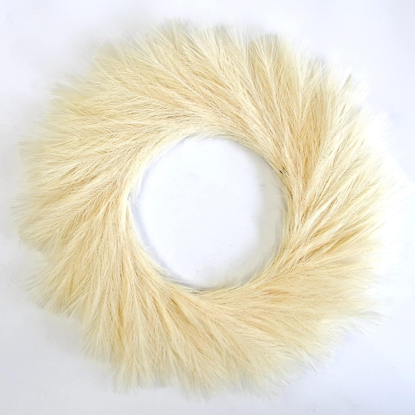 Celebrate the Season with Our 26" Faux Boho Pampas Grass Wreath: A Festive Front Door Statement Piece