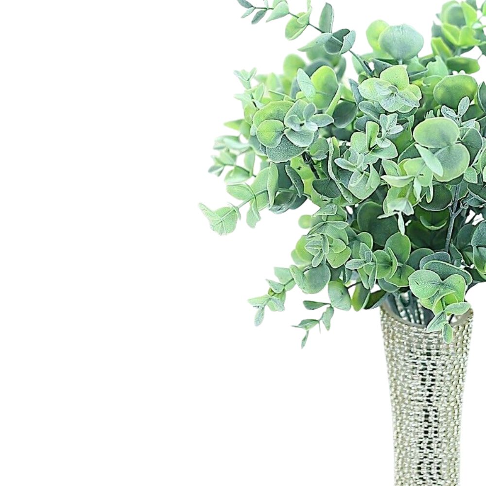 Frosted Green Eucalyptus Bushes: Set of 3, 14-Inch Artificial Branches