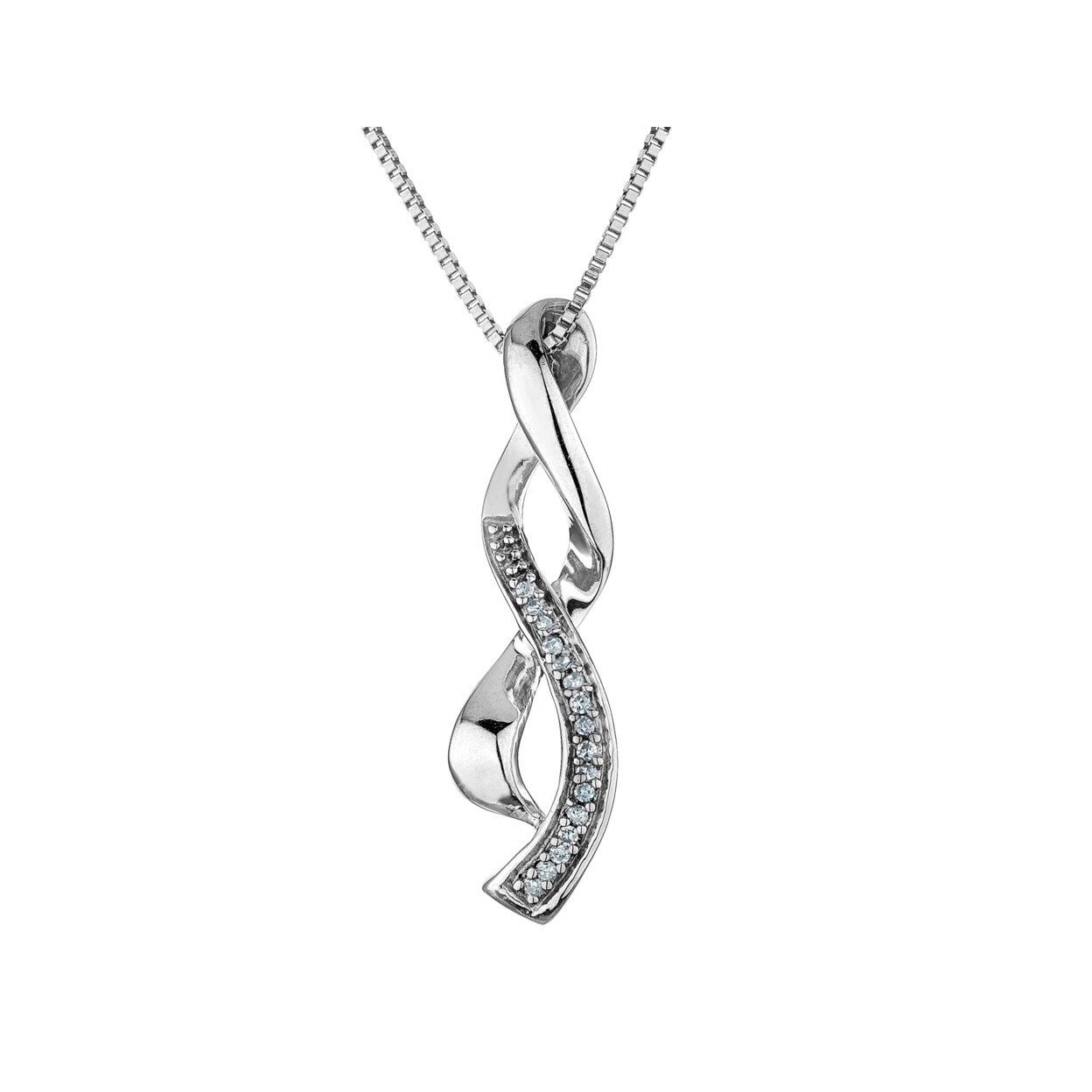 Gem And Harmony Sterling Silver Infinity Pendant Necklace with Chain