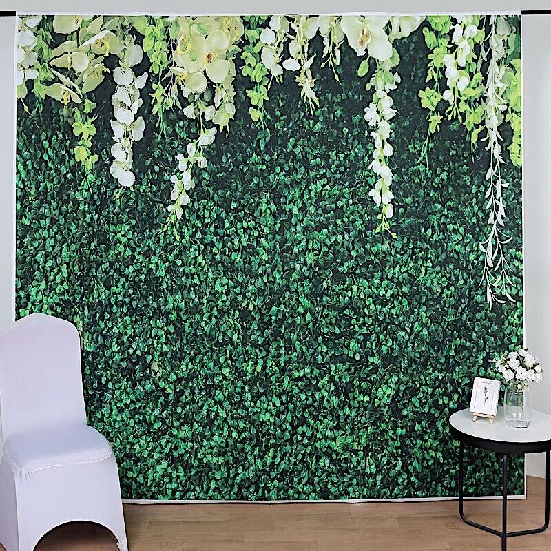 8 ft Green Printed Vinyl PHOTO BACKDROP Greenery Vines