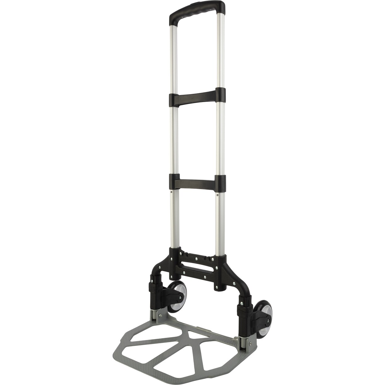 Stalwart Folding Hand Truck Dolly Cart 154Lb Aluminum Lightweight Compact Silver